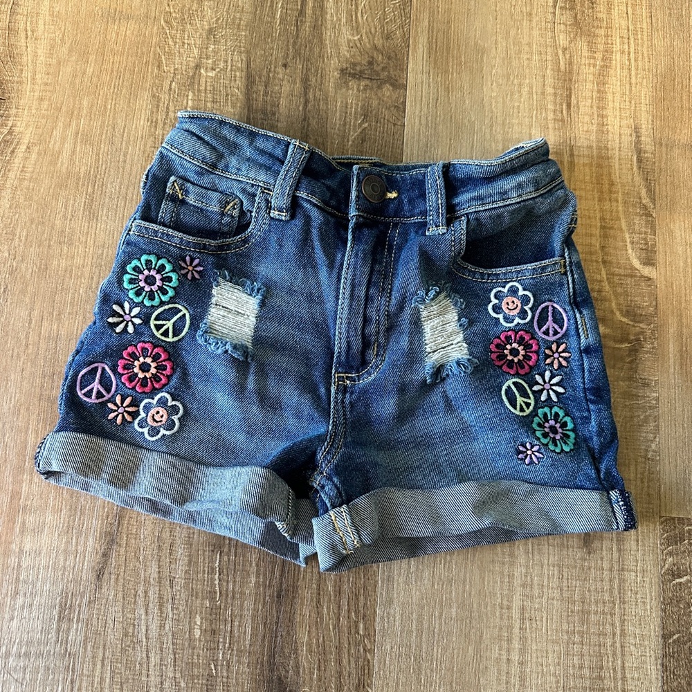Justice Girls Size 8 Blue Denim Shorts